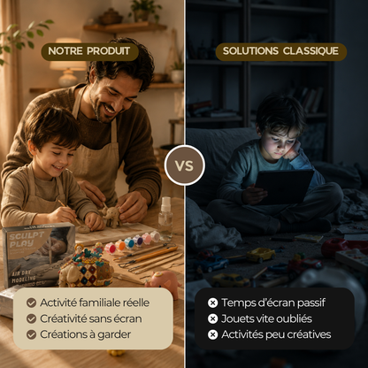 Kit Sculpt — Poterie Créative à l'Argile Autodurcissante (Débutants & Famille)